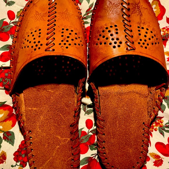 Men's Moroccan Leather Slippers, handmade, new, size 9.5-10 - Picture 6 of 6